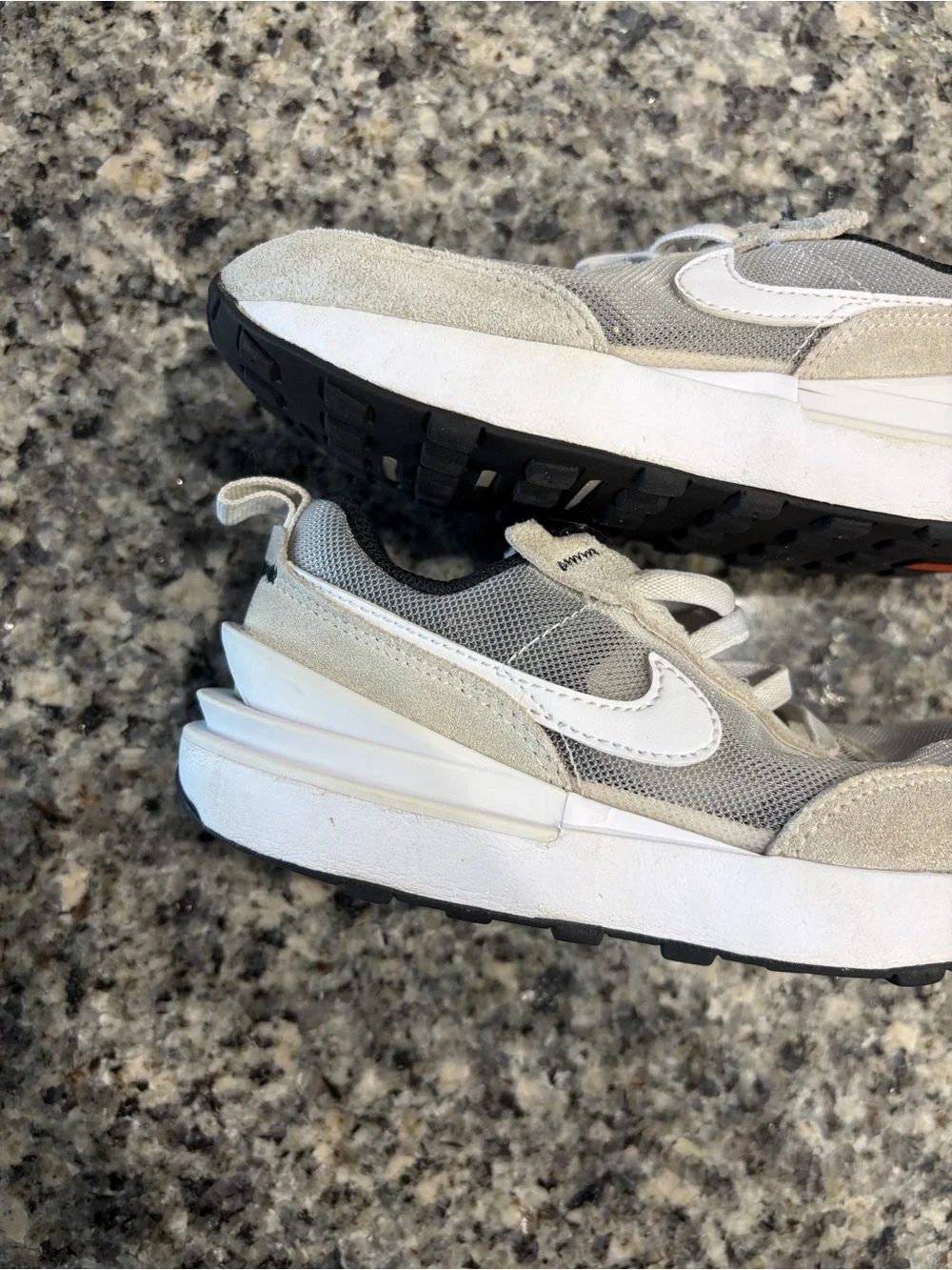 Nike Kids Gray and White Sneakers